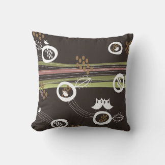 Almofada Retro Brown Ownership Família Nest Cute Cushio