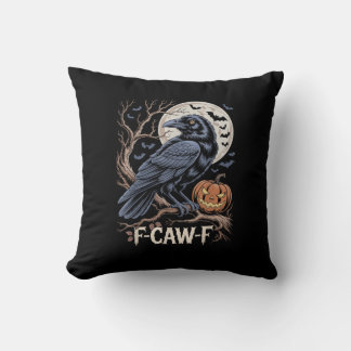 Almofada Retro F-Caw-F Pássaro Corvo Divertido Corvo Pássar