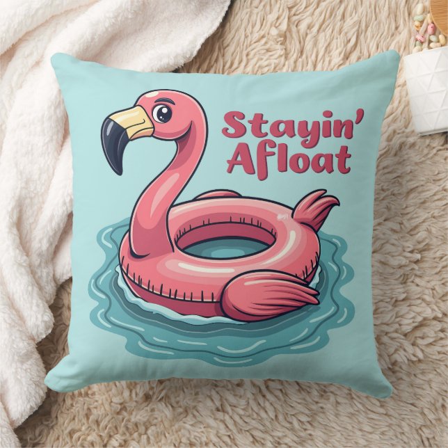 Almofada Retro Flamingo Float Engraçado Verão (Cobertor)