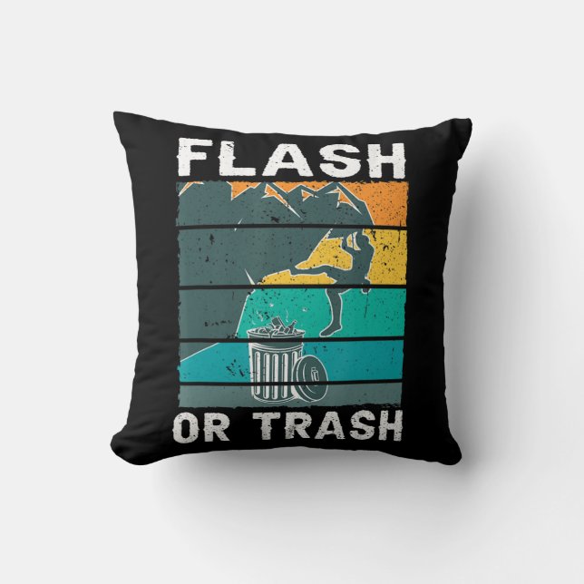 Almofada Retro Flash ou Trash Rock Escalando Montanha Bo (Frente)