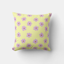 Retro Floral Amarelo-Puro-Quente-Quente, Cheio,