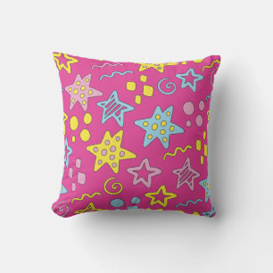 Almofada Retro Funky Cartoon Pop Art Stars Memphis 80s