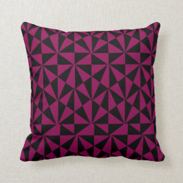 Almofada Retro Funky Negro Magenta Geométrico