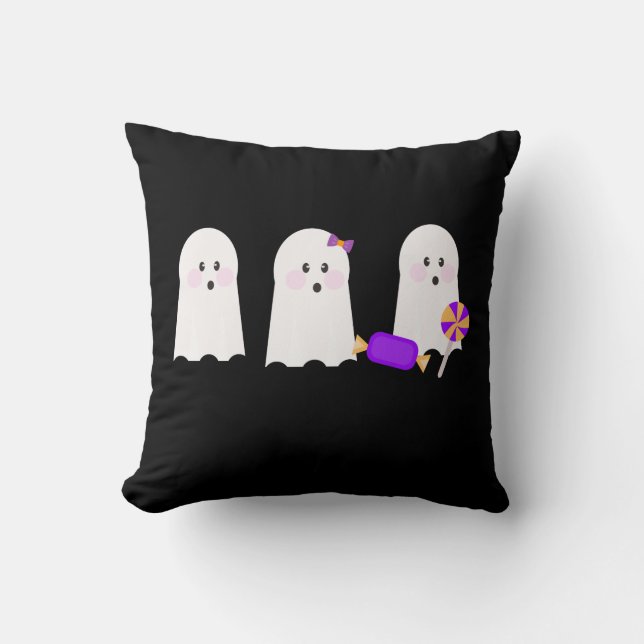 Almofada Retro Ghost Ghoul Fall Halloween (Frente)