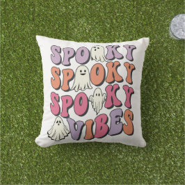 Almofada Retro Groovy Halloween Spooky Travesseiro decorati
