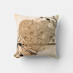 Almofada Retro Grunge Heart of Leaves American MoJo Pill