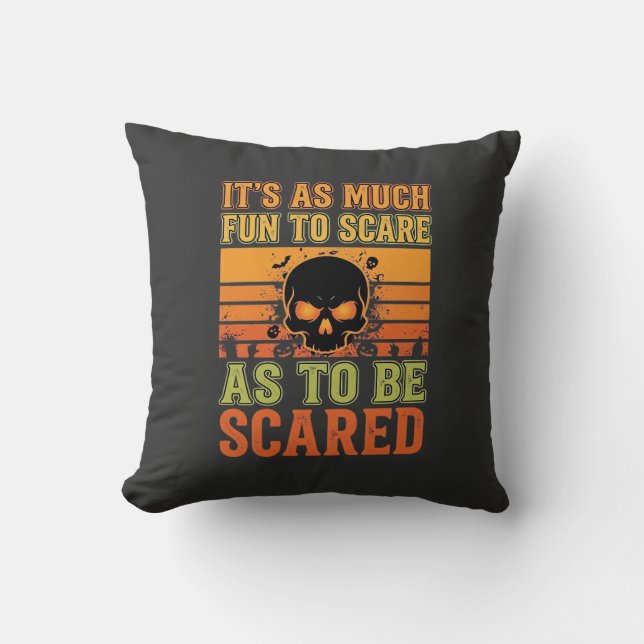 Almofada Retro Halloween Scare Skull Design_1 (Frente)