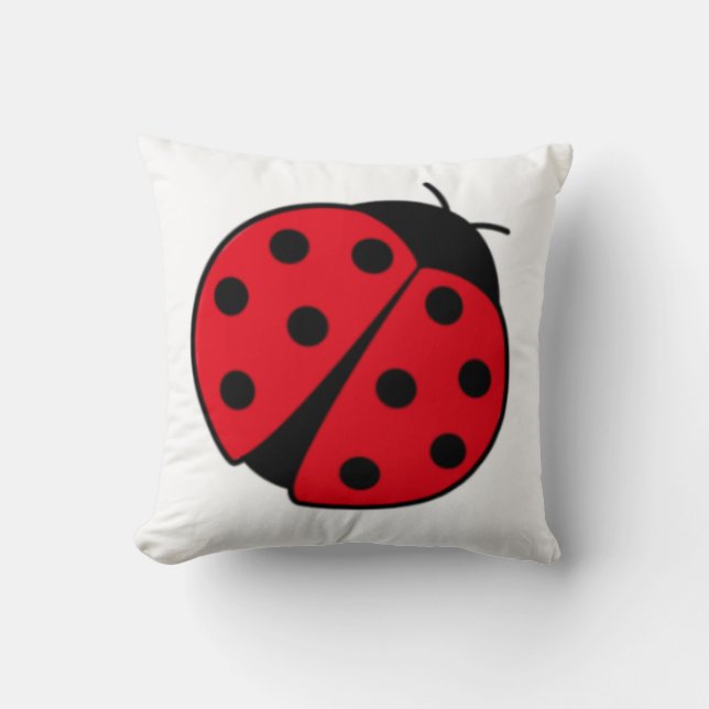 Almofada Retro-Ladybug minimalista gráfico moderno (Frente)