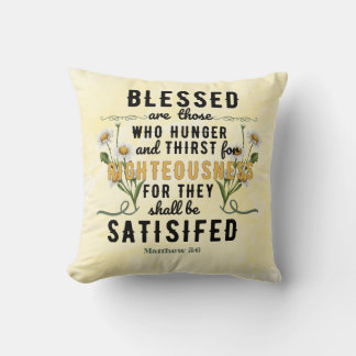 Almofada Retro Matthew 5:6 Watercolor