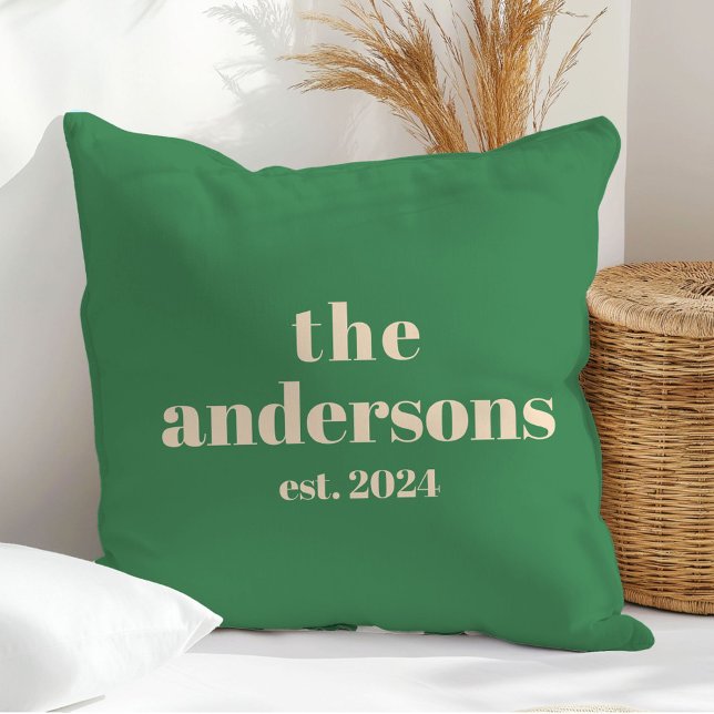 Almofada Retro moderno minimalista verde (Criador carregado)