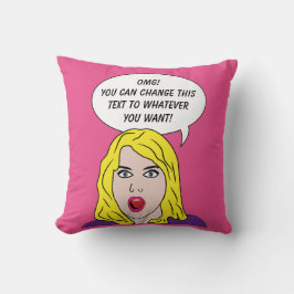 Almofada RETRO MULHER COM OS travesseiros decorativos perso