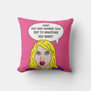 Almofada RETRO MULHER COM OS travesseiros decorativos perso