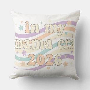 Almofada Retro Na Minha Era de Mãe 2026 Pastel Groovy Mater