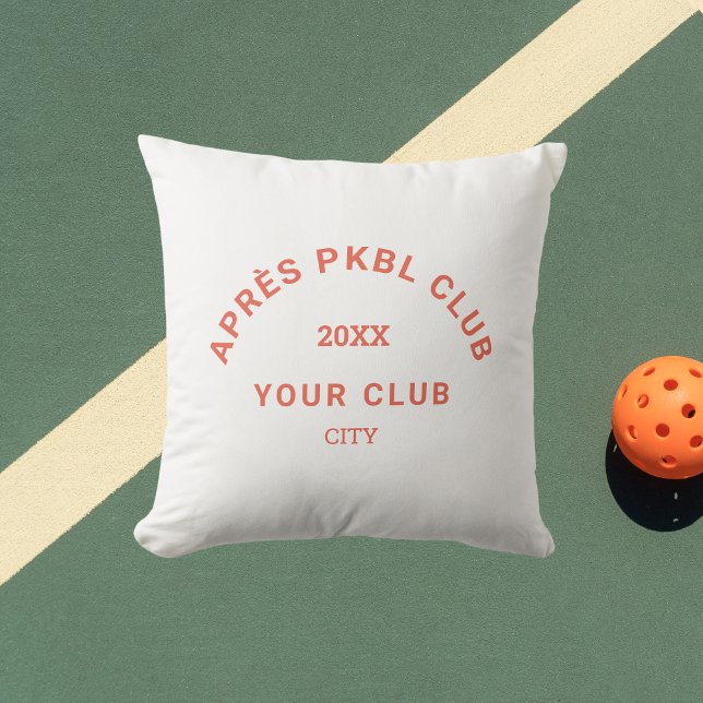 Almofada Retro Orange Après PKBL Club Crest Pickleball (Criador carregado)