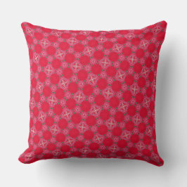 Almofada Retro Pink Clover Throw Pillow