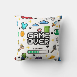 Almofada Retro Pixel Gaming Throw Cushion Video Gamer Gift