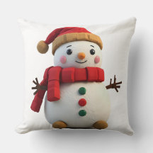 Retro Plush Boneco de Neve Com Cachecol Natal