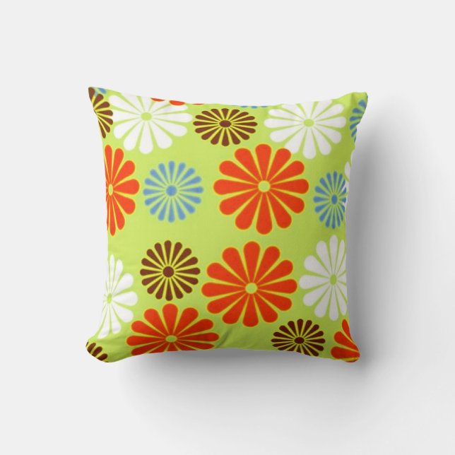 Almofada Retro Red Daisy (Frente)