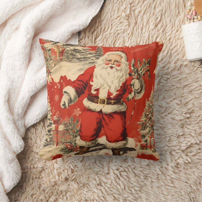 Almofada Retro Red Santa Claus (Cobertor)