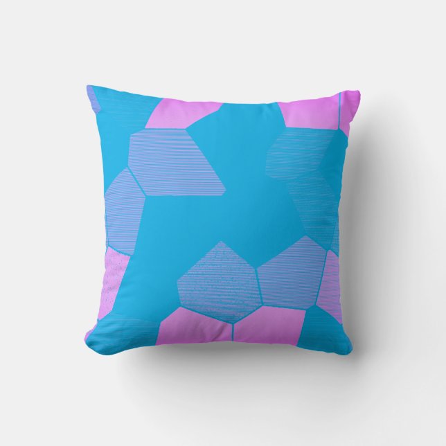 Almofada Retro Rosa/Azul (Frente)