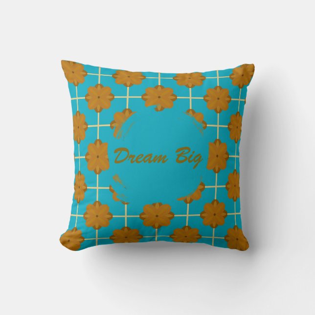 Almofada Retrô Terra Bloom Floral Tile (Frente)