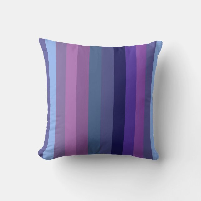 Almofada Retro Twilight Moody 70s Horizontal Stripes (Frente)