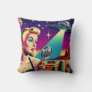 Almofada Retro UFO Pin-Up T-Shirt 