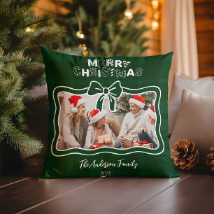Almofada Retro Xadrez Verde Natal Caprichoso 