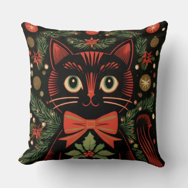 Almofada RetroXmasCat  (Frente)