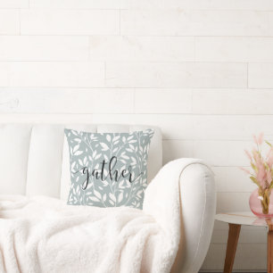 Almofada Reunir Script Floral Country Verde