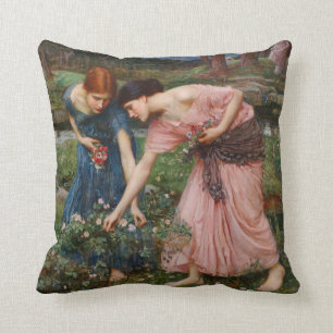 Almofada Reunir Ye Rosebuds Pré-Raphaelite Travesseiro deco