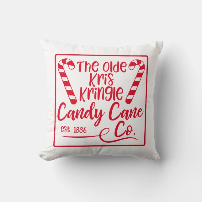 Almofada Reversible Candy Cane Co Natal (Frente)