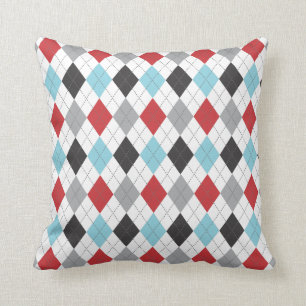 Almofada Reversible do teste padrão de Argyle dois do