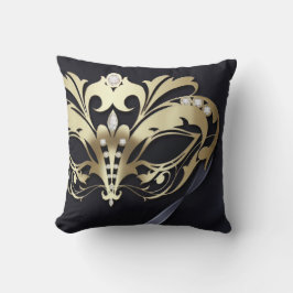 Almofada Reversible filigrana do preto do mascarada