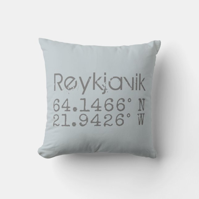 Almofada Reykjavik Belgium Latitude Longitude (Frente)