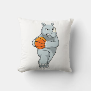 Almofada Rhino como jogador de basquetebol
