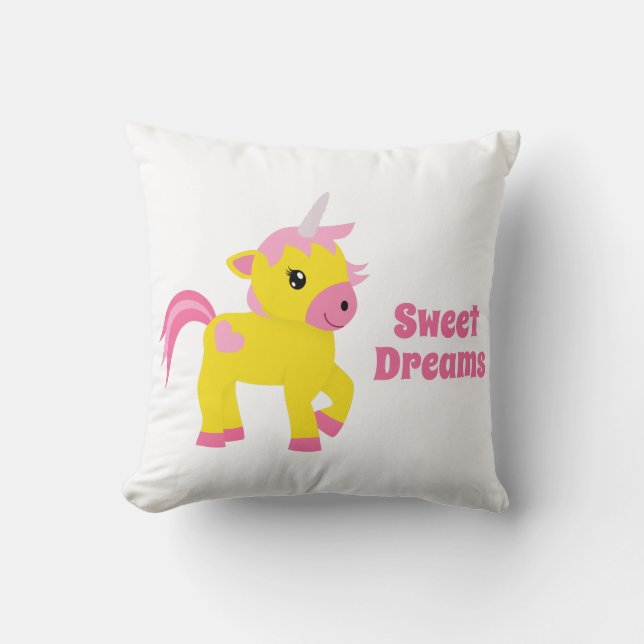 Almofada Rhubarb e Custard Unicorn (Frente)