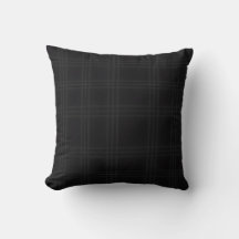 Rich Black Tones Scottish Tartan Plaid Pattern 