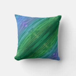 Almofada Rich indigo, deep green, and amethyst