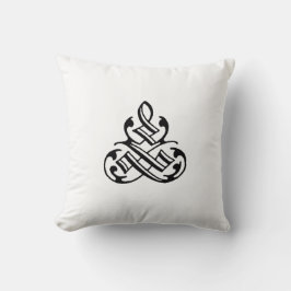 Almofada Rico Vintage Flourar Travesseiro Preto e Branco