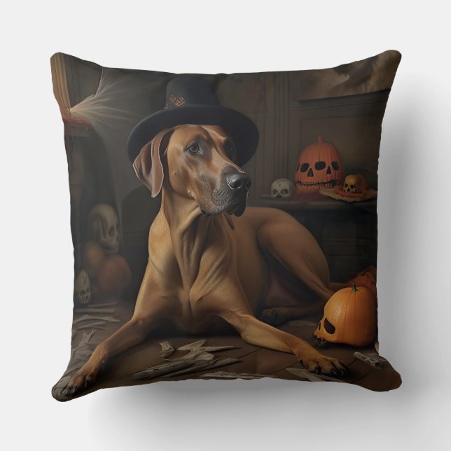 Almofada Ridgeback Ridgeback Pumpkins Halloween Ascarado (Verso)