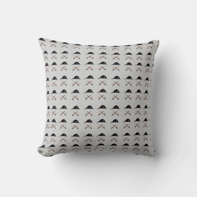 Almofada Riding helmet and crops Throw Pillow (Frente)