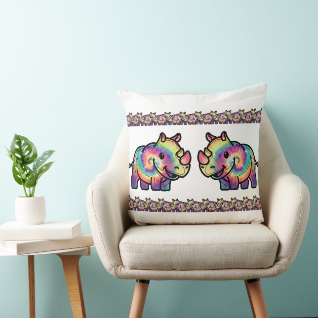Almofada Rinoceronte Tie-Dye (Cadeira)