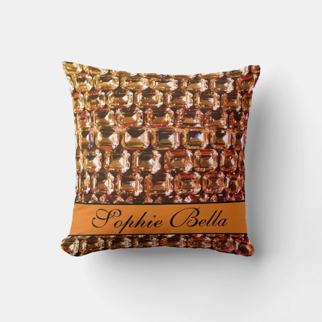 Almofada Rinostone Amarelo, diamantes amarelos, pedras de g (Frente)