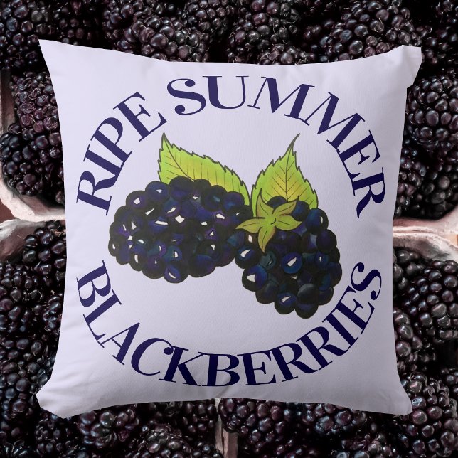 Almofada Ripe Summer Blackberry Blackberry Berry Berries (Blackberry Pillow)