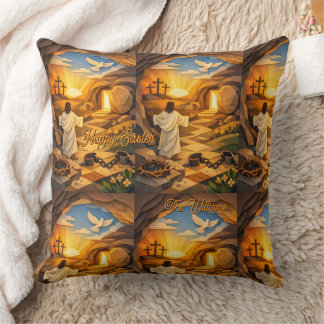 Almofada Risen Jesus Empty Tomb 3D Papercut Easter