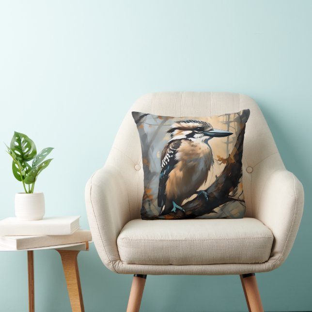 Almofada Risos charmosos: Kookaburra na pintura a óleo (Cadeira)