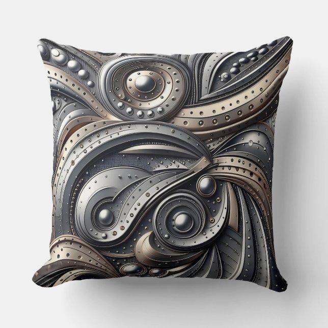 Almofada riveted metal curves  (Frente)