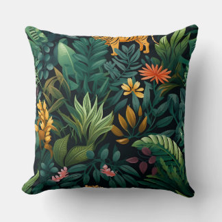 Almofada Roar & Explorar Botânica da Floresta Tropical