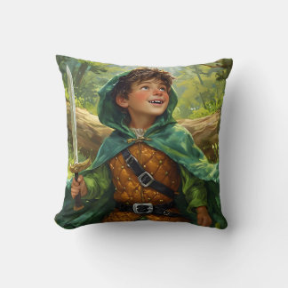 Almofada Robin Hood retratado como uma criança